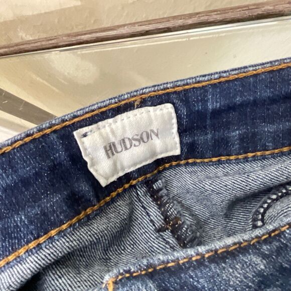 Hudson Jeans Womens 30 Bacara Straight Crop Mid Rise Light Wash Denim distressed - Picture 4 of 16